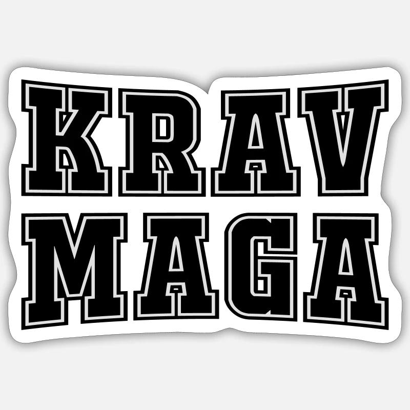 Krav Maga - Sticker taille S (10 x 10 cm) - blanc mat