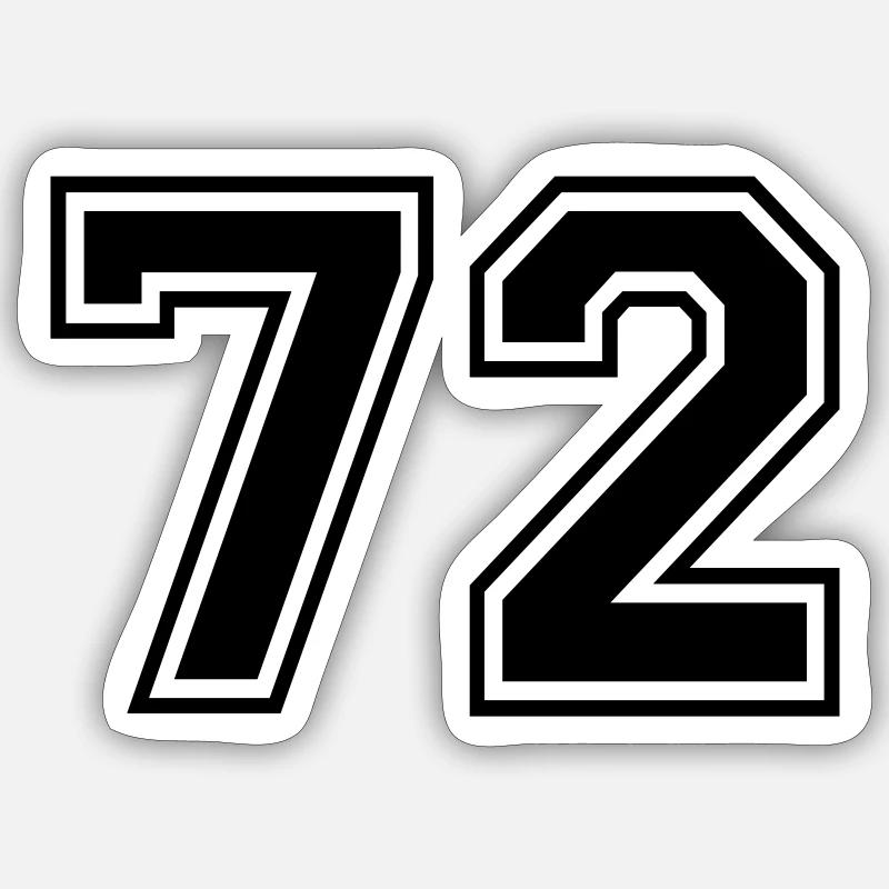 72 - Sticker Größe S (10 x 10 cm) - Mattweiß