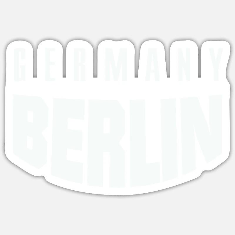 Berlin - Germany - Sticker Größe S (10 x 10 cm) - Mattweiß