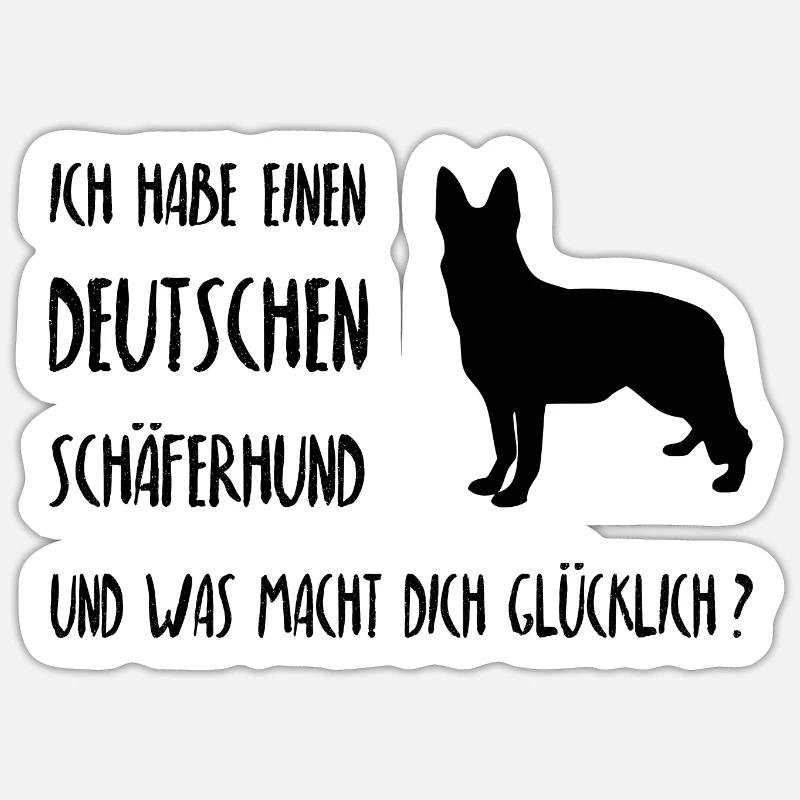 Deutscher Schäferhund Sticker Größe S (10 x 10 cm)