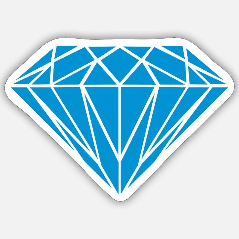 diamond - diamant - Sticker Größe S (10 x 10 cm) - Mattweiß
