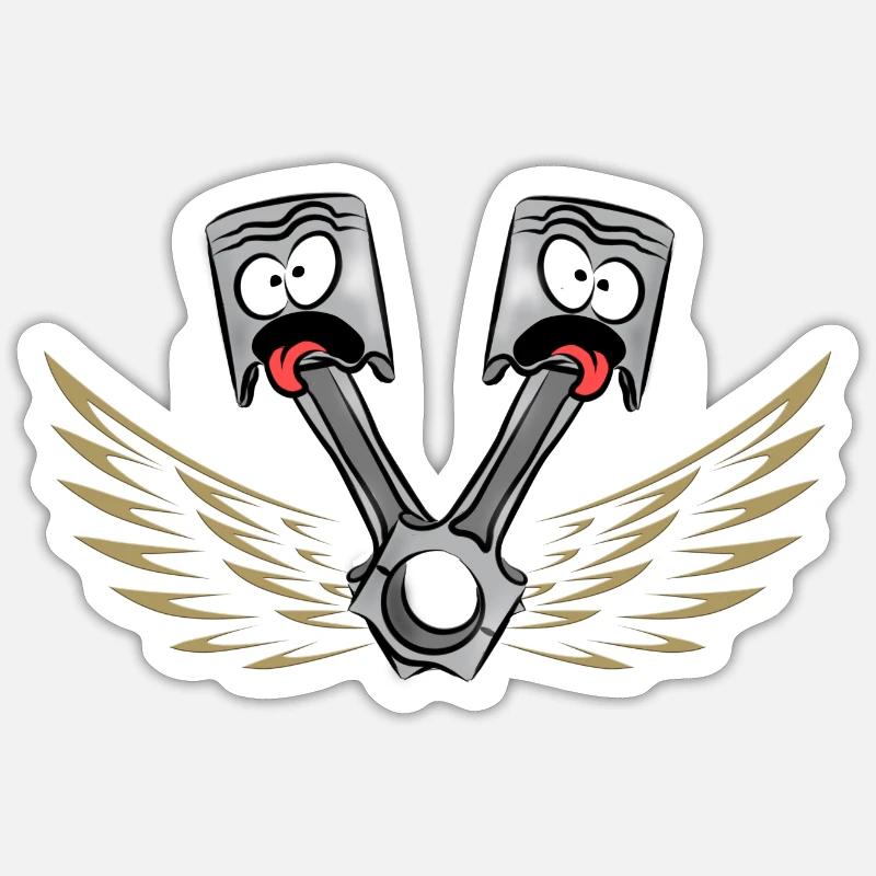 piston Sticker taille S (10 x 10 cm)