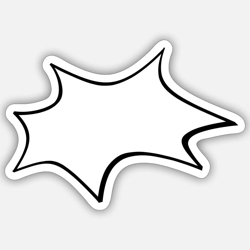 Zack Bumm - Sticker Größe S (10 x 10 cm) - Mattweiß