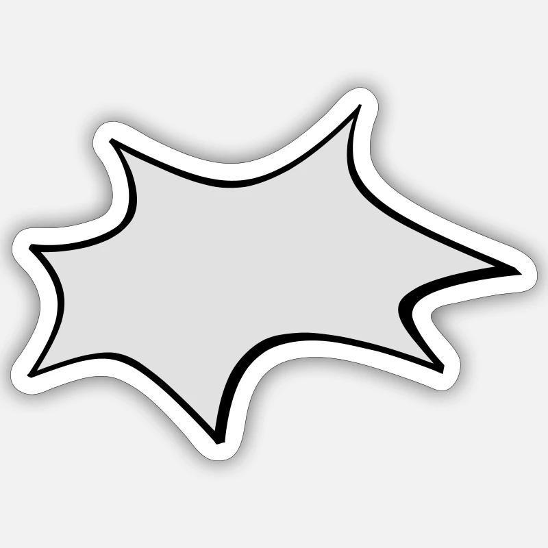 Zack Bumm gefüllt - Sticker size S (10 x 10 cm) - white matte