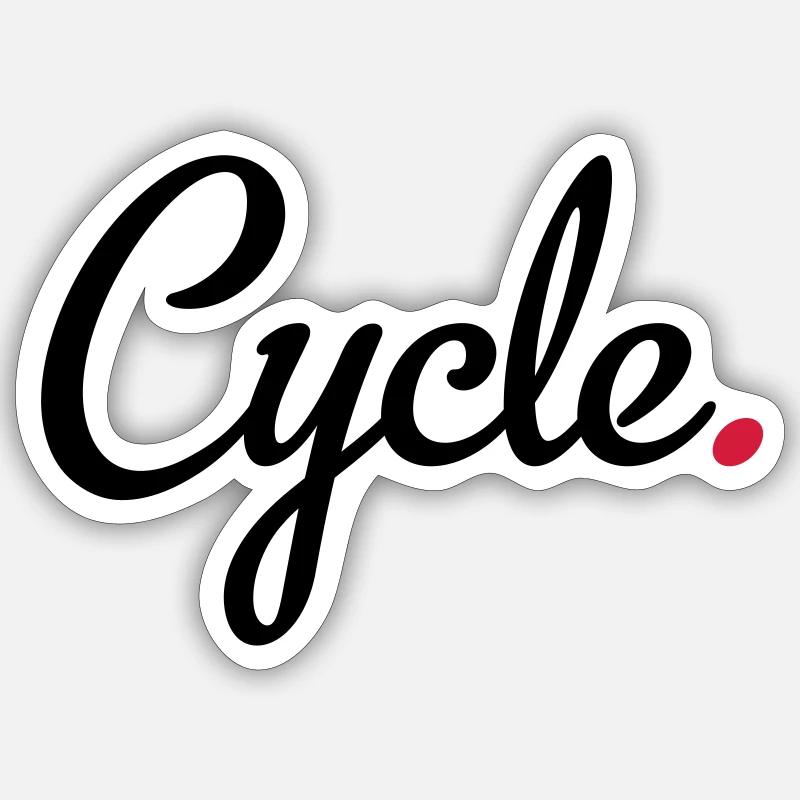 cycling Sticker size S (10 x 10 cm)
