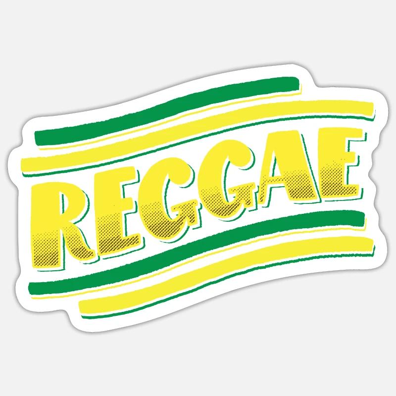 reggae - Sticker size S (10 x 10 cm) - white matte