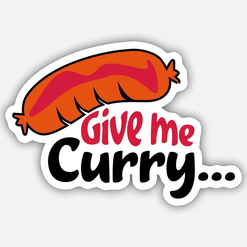 currywurst - Sticker size S (10 x 10 cm) - white matte