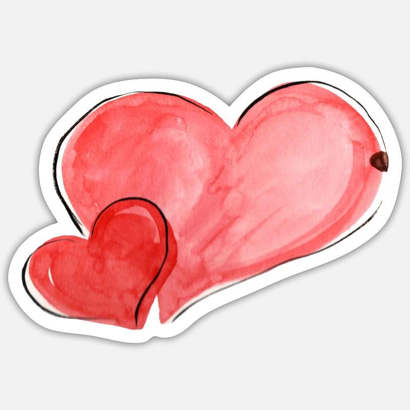 Cuore Sticker formato S (10 x 10 cm)