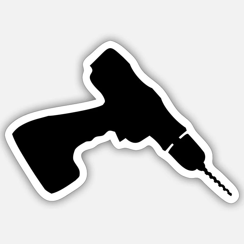 Cordless Drill Sticker size S (10 x 10 cm)
