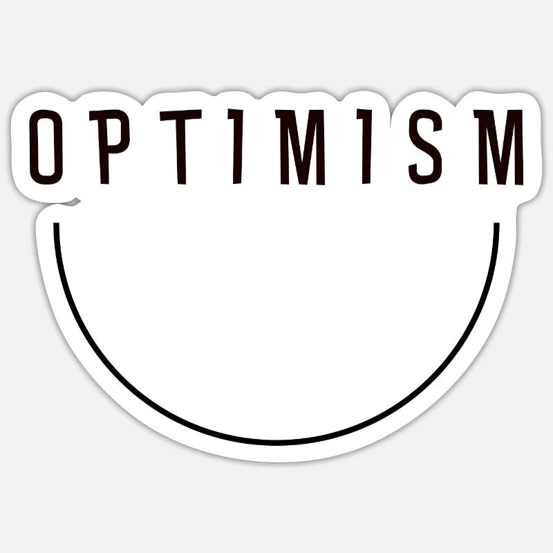 Optimism - Sticker size S (10 x 10 cm) - white matte