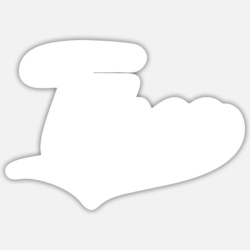Theo - Sticker taille S (10 x 10 cm) - blanc mat