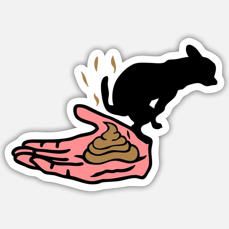 fait bien chien chie main expression Sticker taille S (10 x 10 cm)