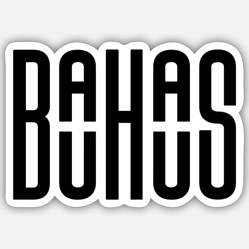 100 ans de Bauhaus, Weimar - Bauhaus Design - Sticker taille S (10 x 10 cm) - blanc mat