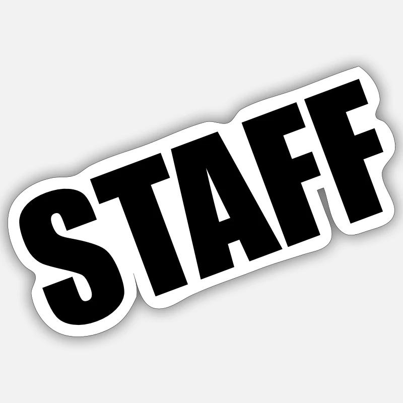 Staff - Sticker size S (10 x 10 cm) - white matte