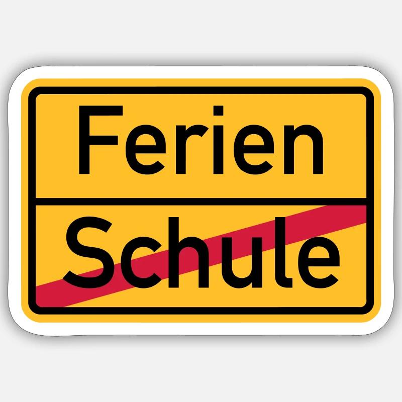 Ferien - Sticker Größe S (10 x 10 cm) - Mattweiß