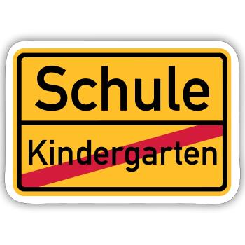 Schule - Sticker Größe S (10 x 10 cm) - Mattweiß - Vorne