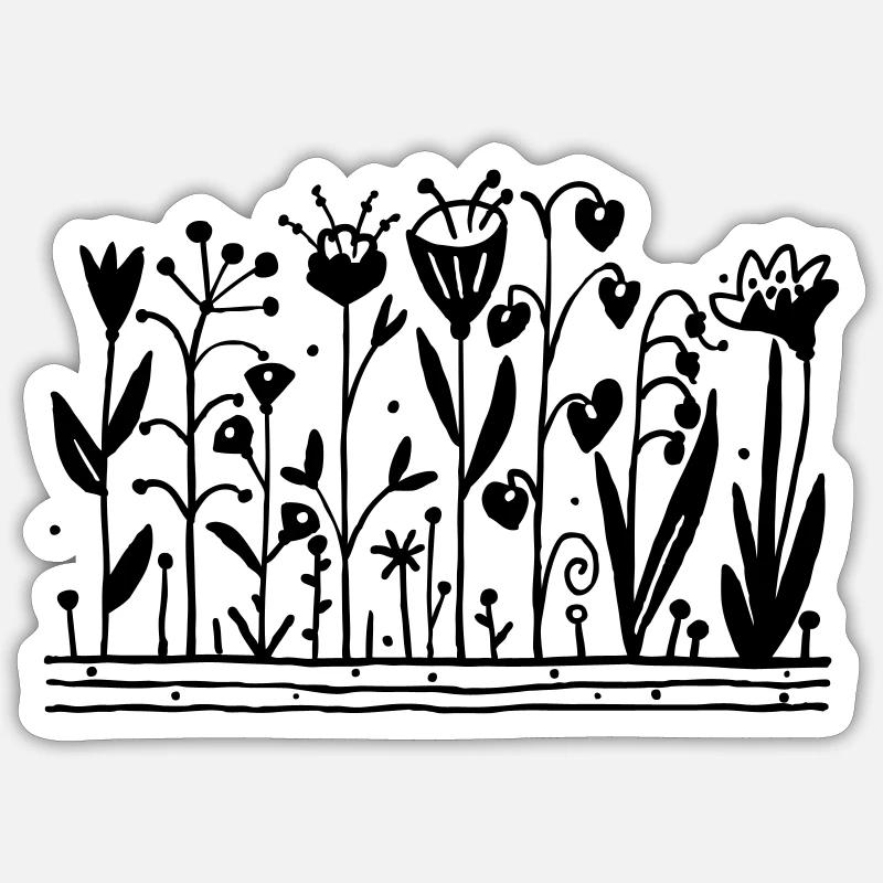 Garten Glück - Sticker Größe S (10 x 10 cm) - Mattweiß