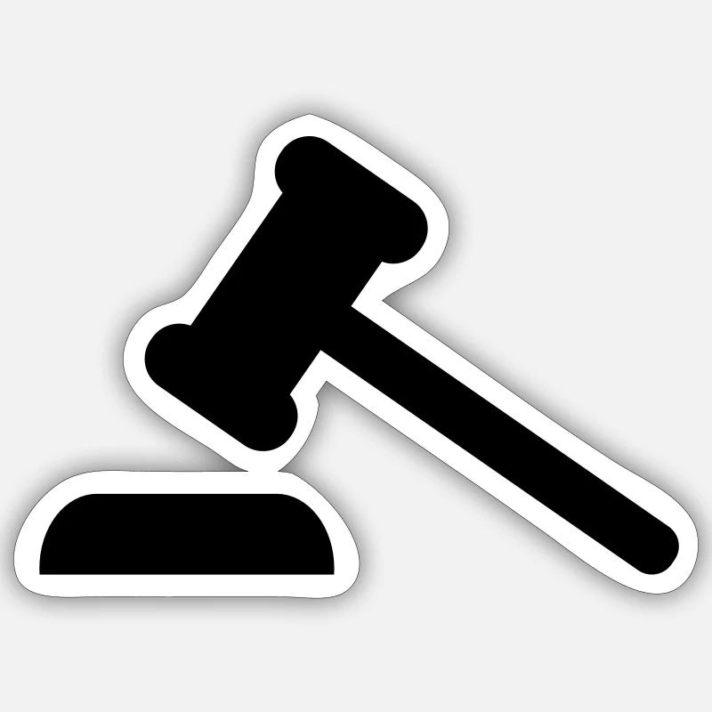 Judge - Sticker size S (10 x 10 cm) - white matte
