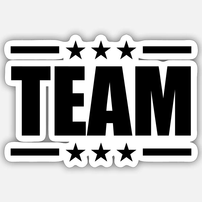 Team - Sticker size S (10 x 10 cm) - white matte