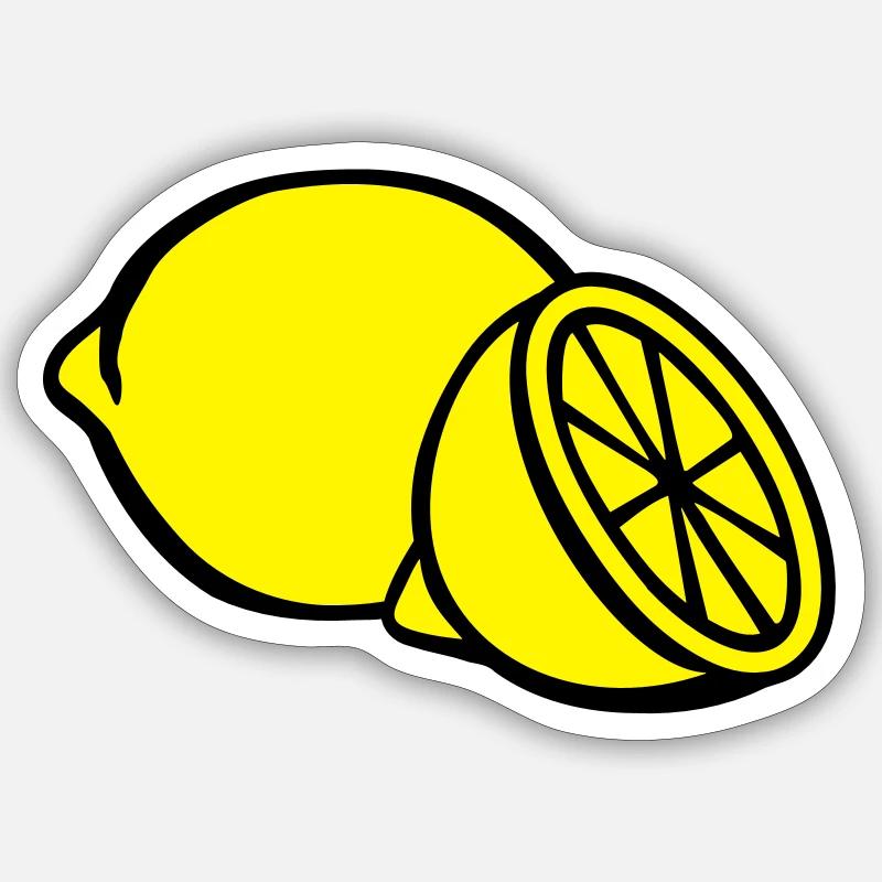 Zitrone Sticker Größe S (10 x 10 cm)