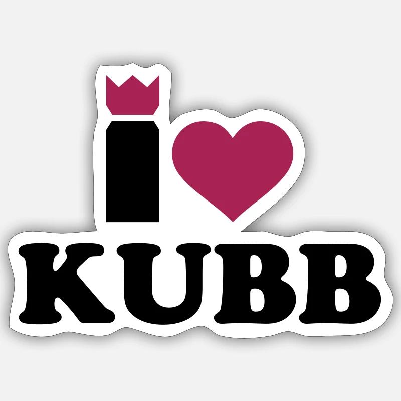 Kubb - Sticker Größe S (10 x 10 cm) - Mattweiß