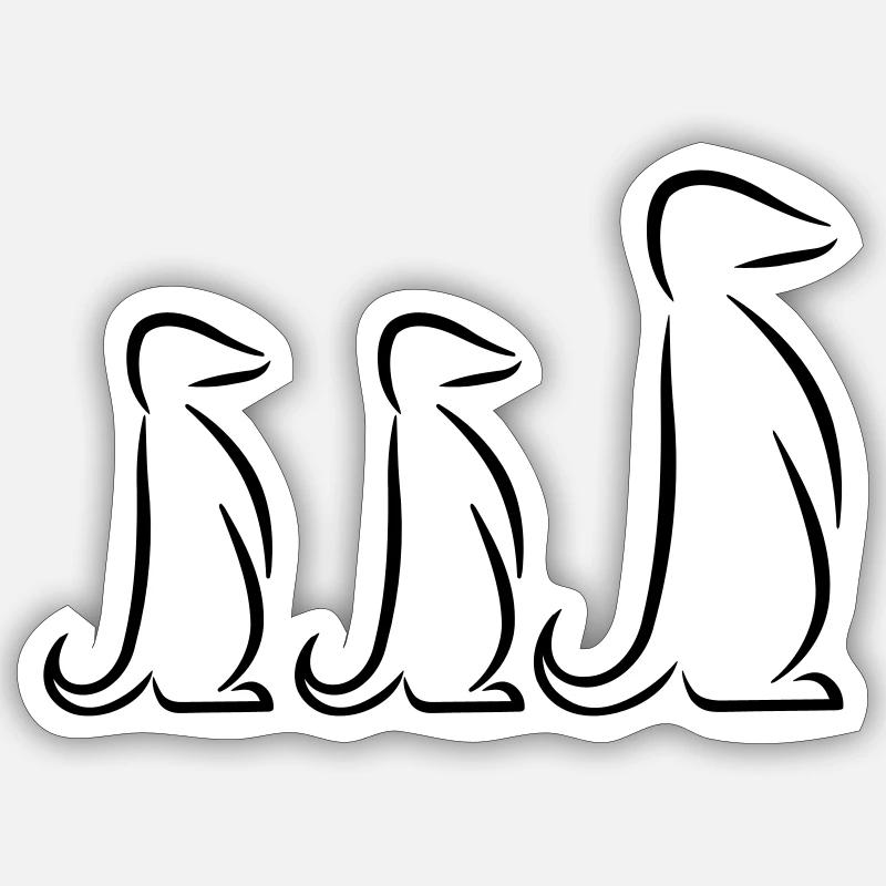 Suricate - Sticker taille S (10 x 10 cm) - blanc mat