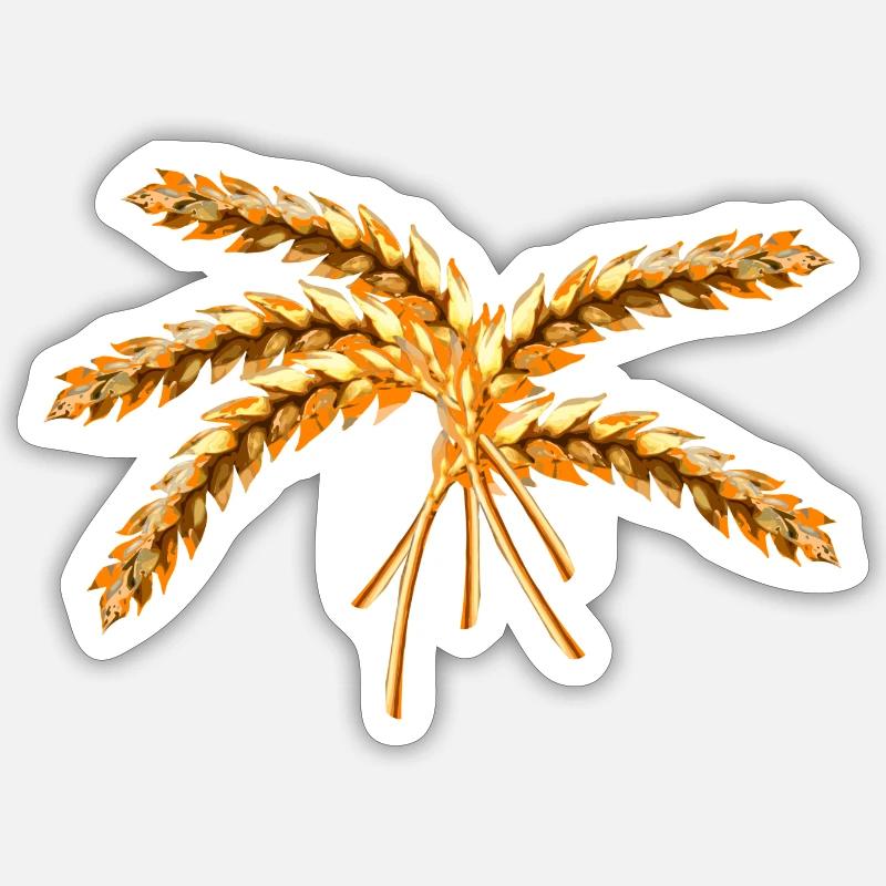 grain - Sticker size S (10 x 10 cm) - white matte