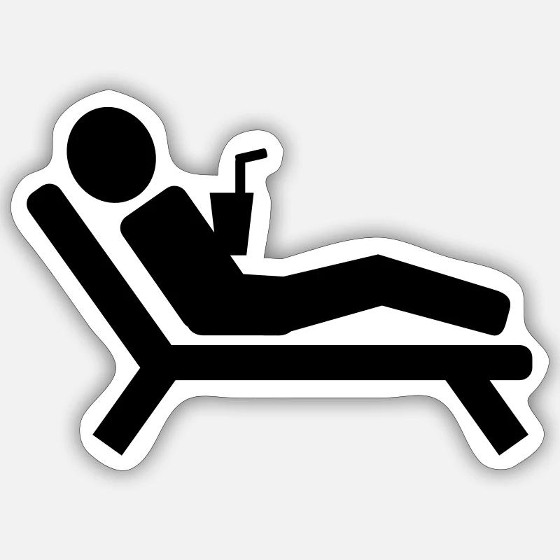 Vacation - Sticker size S (10 x 10 cm) - white matte