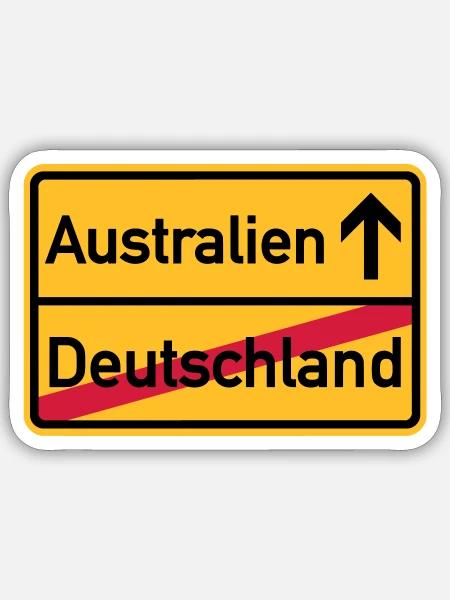Australien - Sticker Größe S (10 x 10 cm) - Mattweiß