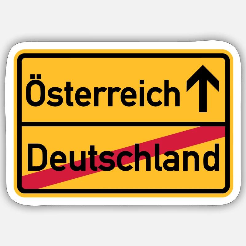 Österreich - Sticker Größe S (10 x 10 cm) - Mattweiß