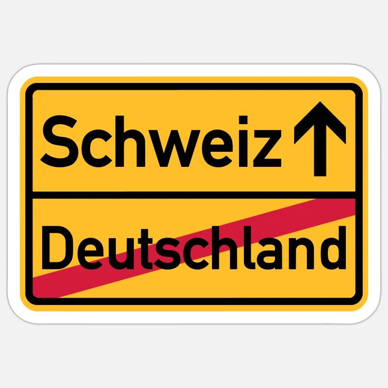 Schweiz - Sticker Größe S (10 x 10 cm) - Mattweiß