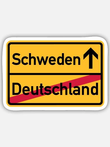 Schweden - Sticker Größe S (10 x 10 cm) - Mattweiß