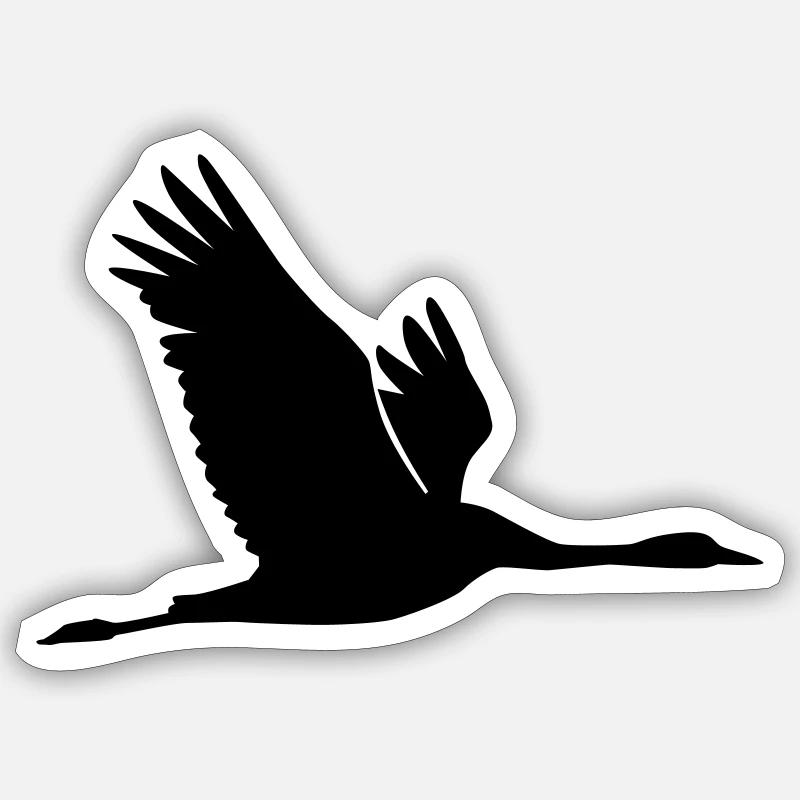 Crane Sticker size S (10 x 10 cm)