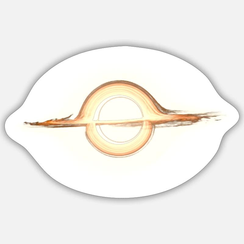 Black hole, Portal, Infinity, Universe, Outer - Sticker taille S (10 x 10 cm) - blanc mat