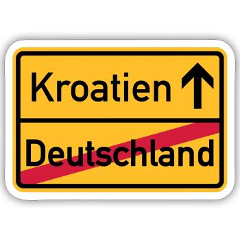 Kroatien - Sticker Größe S (10 x 10 cm) - Mattweiß - Vorne