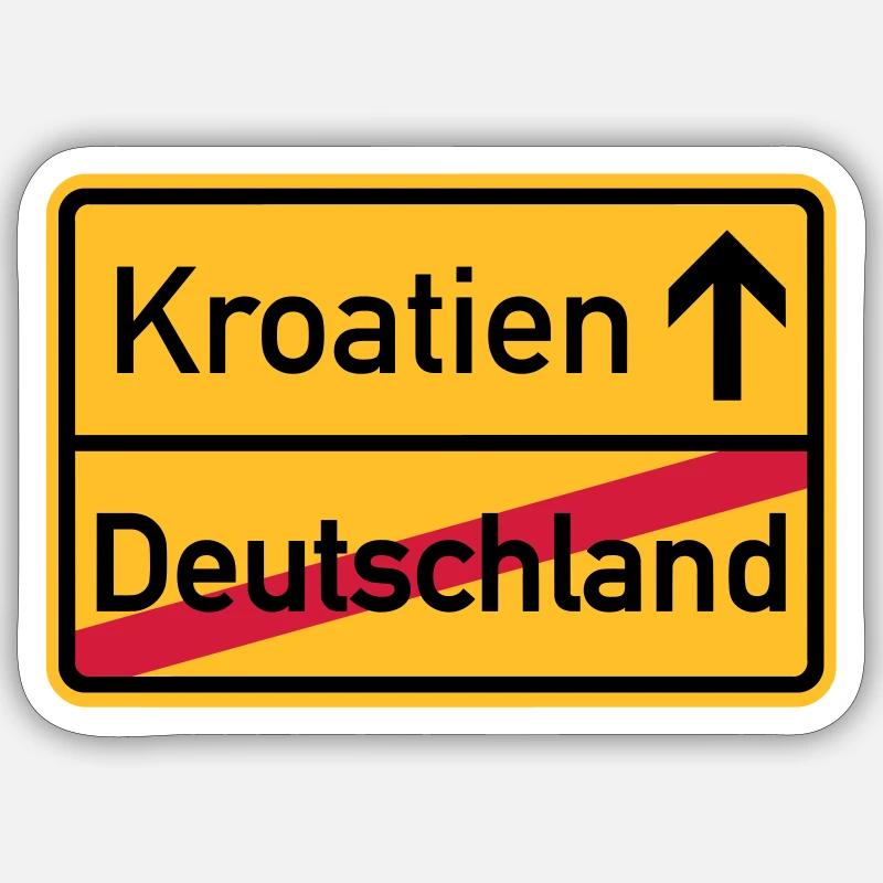 Kroatien - Sticker Größe S (10 x 10 cm) - Mattweiß