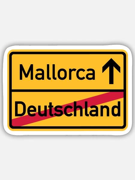Mallorca - Sticker Größe S (10 x 10 cm) - Mattweiß