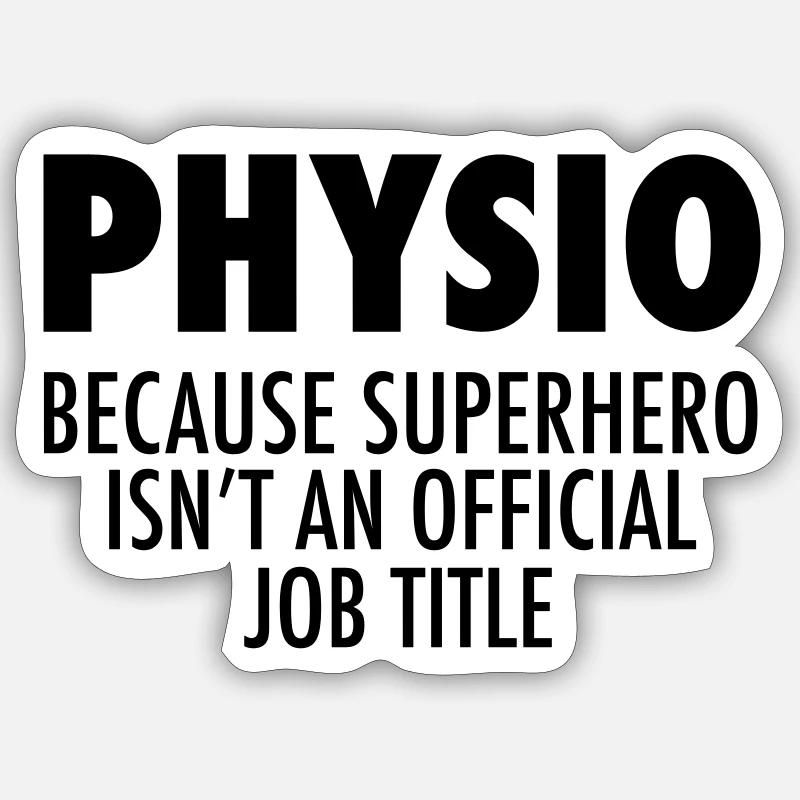 Physio - Superhero Sticker Größe S (10 x 10 cm)