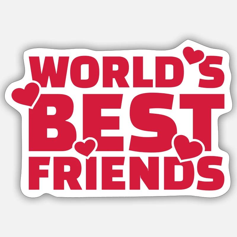 Freunde - Sticker Größe S (10 x 10 cm) - Mattweiß