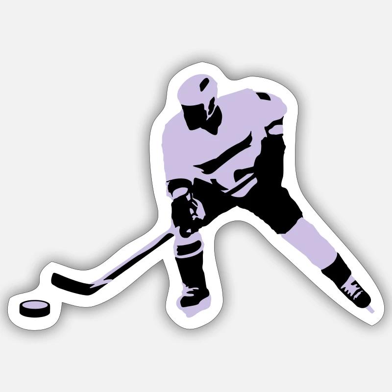 Ice hockey - Sticker size S (10 x 10 cm) - white matte