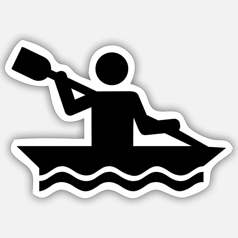 Kayak - Sticker size S (10 x 10 cm) - white matte