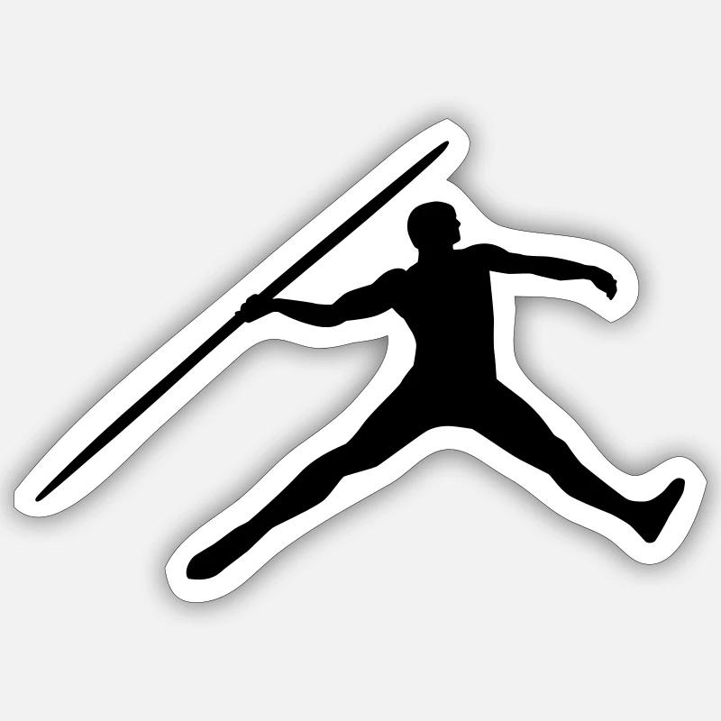 Lancement du javelot Sticker taille S (10 x 10 cm)