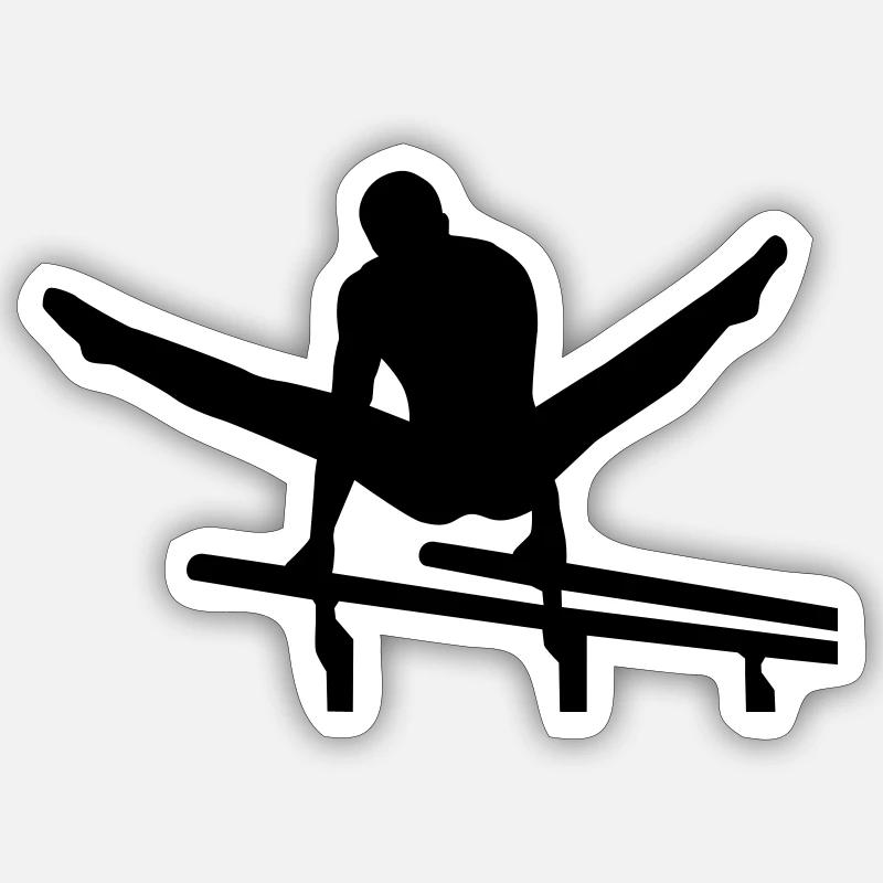 Turnen - Sticker Größe S (10 x 10 cm) - Mattweiß