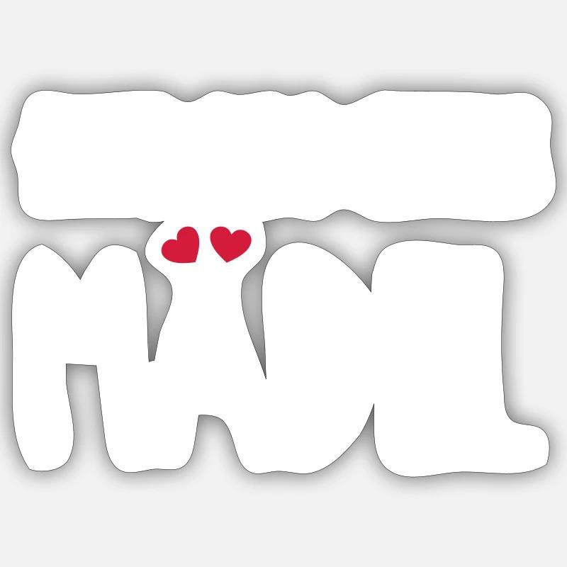 Hessisches Mädel - Sticker Größe S (10 x 10 cm) - Mattweiß