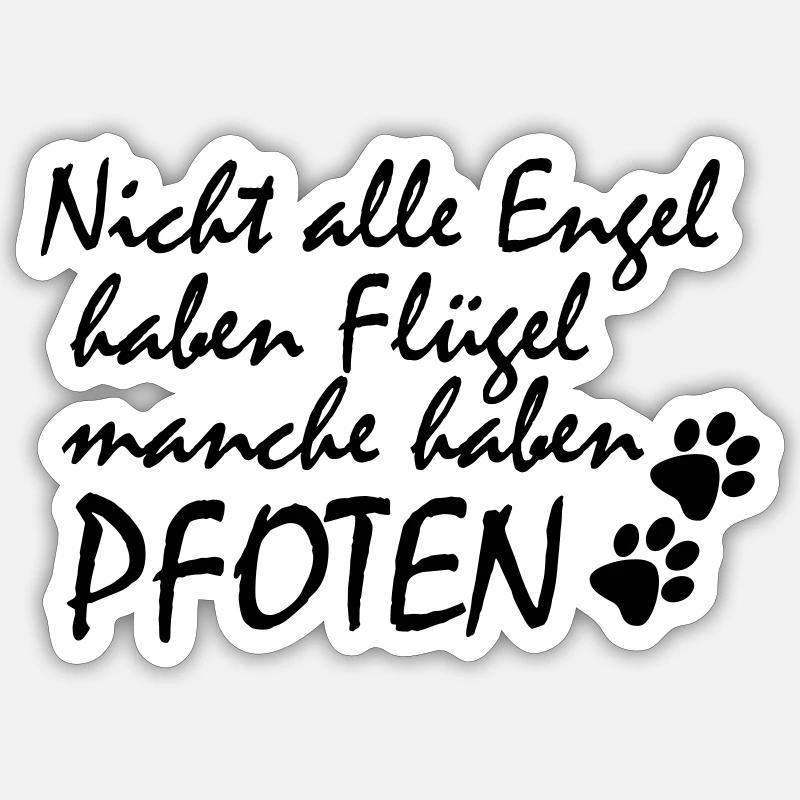 Paws angel - Sticker size S (10 x 10 cm) - white matte