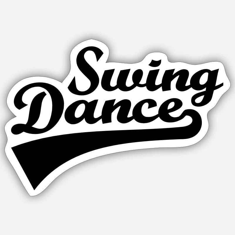 Swing dance - Sticker Größe S (10 x 10 cm) - Mattweiß