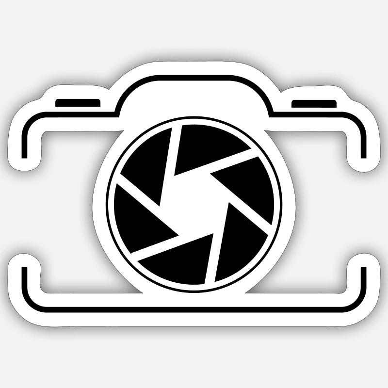 Cam - Sticker Größe S (10 x 10 cm) - Mattweiß