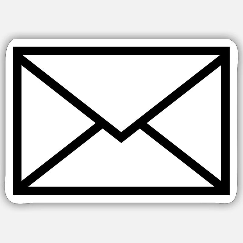 Mail envelope - Sticker size S (10 x 10 cm) - white matte
