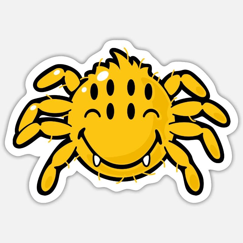 Smiley Spider Sticker Größe S (10 x 10 cm)