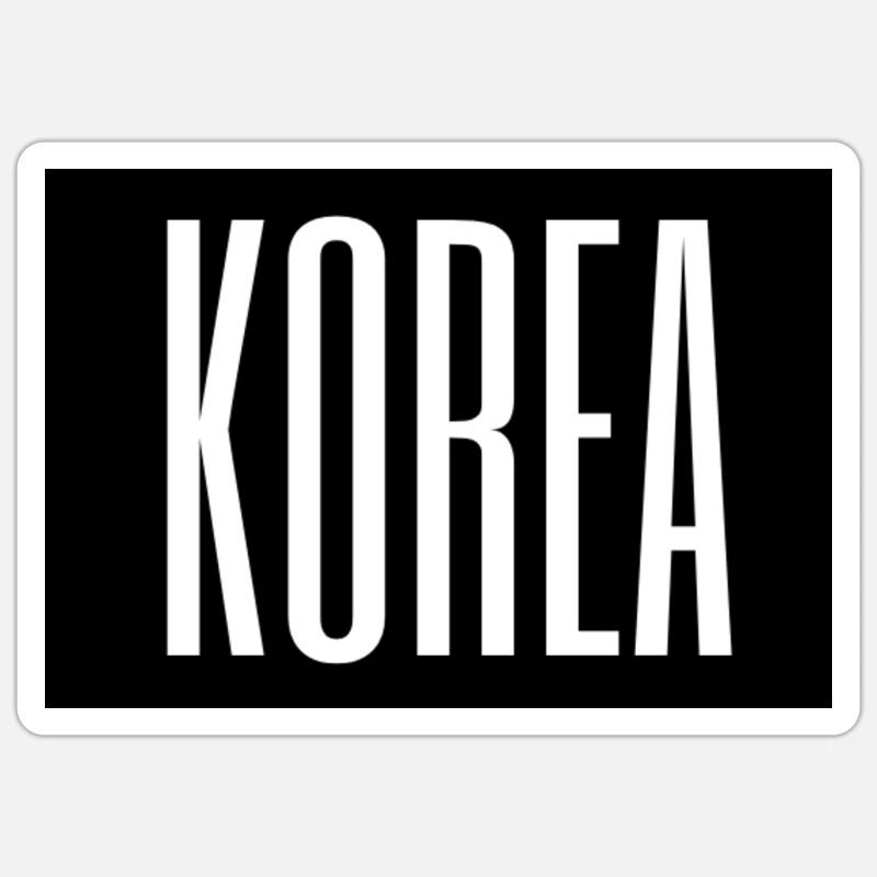 Korea - Sticker Größe S (10 x 10 cm) - Mattweiß
